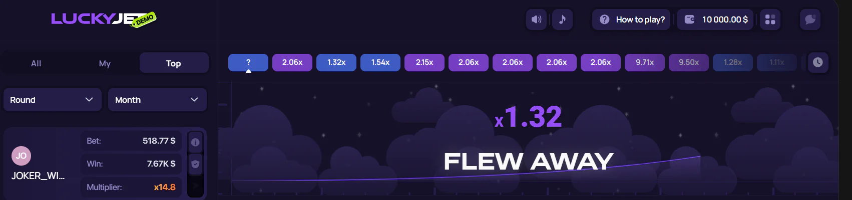 1Win Lucky Jet Interface