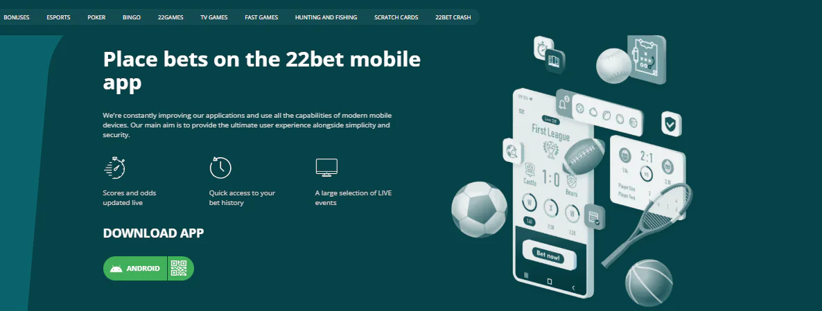 22bet mobile app