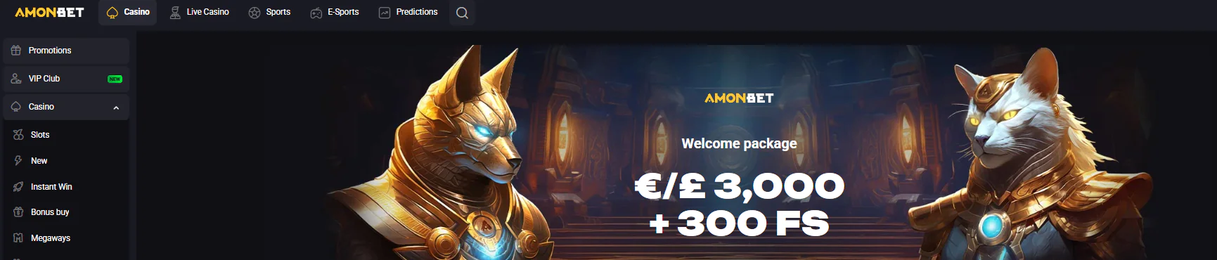 Amonbet main page