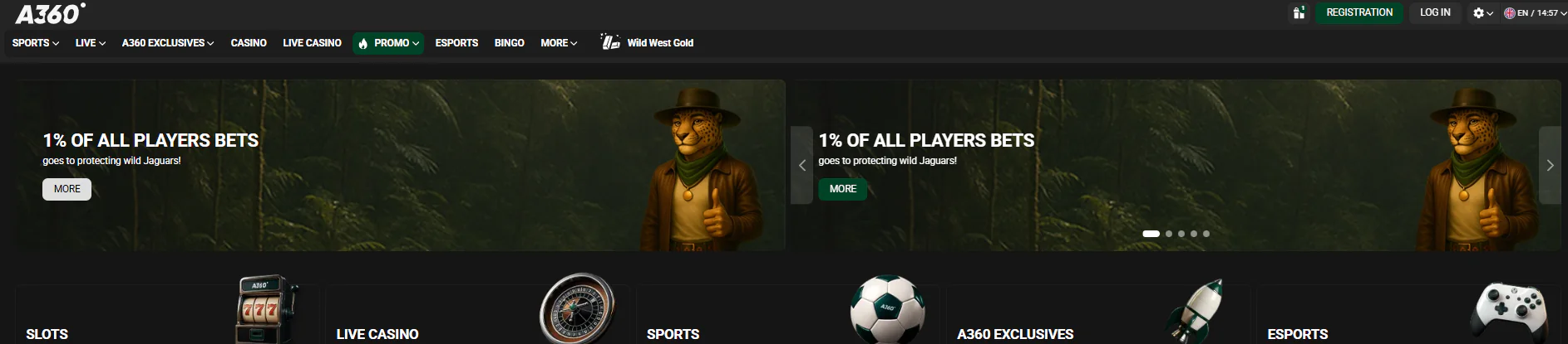 Apuesta360 main page