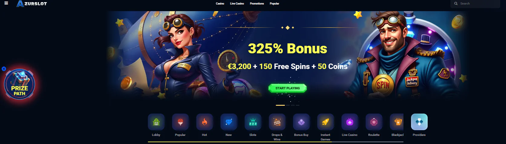 Azurslot main page