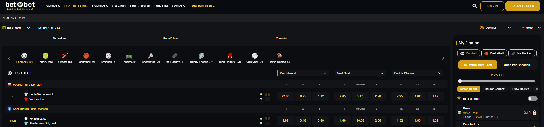 BetOBet live betting