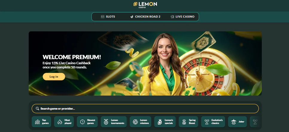 Lemon casino main page