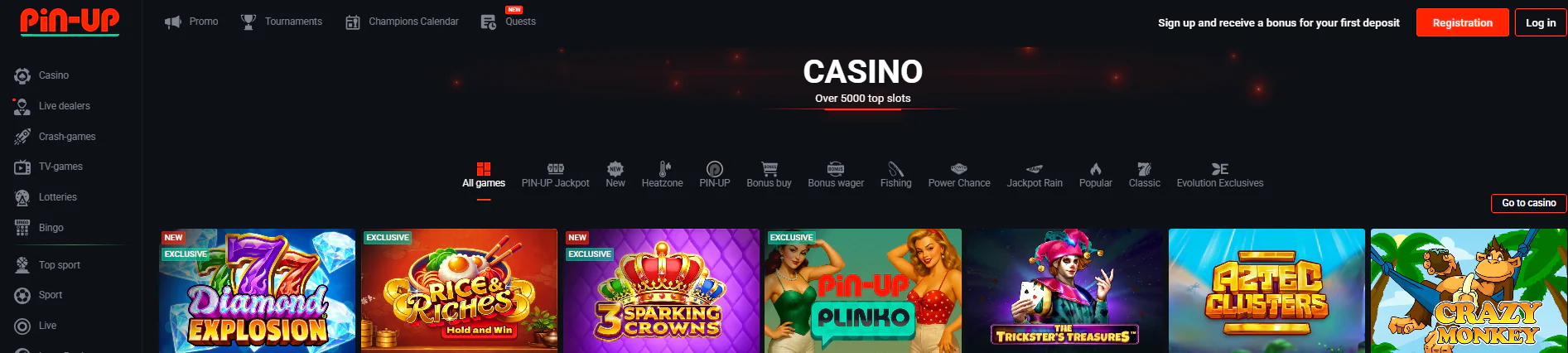 PinUp casino slots