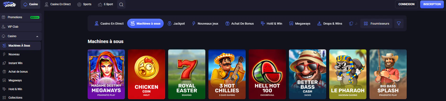 Spinaura main page french version